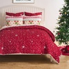 image:imageGreenland Home Fair Isle Reversible Holiday Quilt Set 3Piece FullQueen  SnowSnow