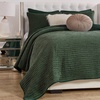 image:imageGreenland Home Fashions Finely Stitched Velvet Quilt Set 2Piece Twin Crush KhakiCrush Forest