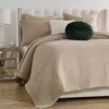 image:imageGreenland Home Fashions Finely Stitched Velvet Quilt Set 2Piece Twin Crush KhakiCrush Khaki