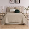 image:imageGreenland Home Fashions Finely Stitched Velvet Quilt Set 2Piece Twin Crush KhakiCrush Khaki