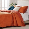image:imageGreenland Home Fashions Finely Stitched Velvet Quilt Set 2Piece Twin Crush KhakiRiviera Spice