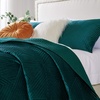 image:imageGreenland Home Fashions Finely Stitched Velvet Quilt Set 2Piece Twin Crush KhakiRiviera Teal