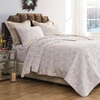 image:imageGreenland Home Novelty Holiday Reversible Matelass Coverlet Set 3Piece FullQueen SnowflakesReindeer Games