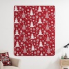 image:imageGreenland Home Novelty Holiday Reversible Matelass Throw Blanket 50 x 60 inches SnowflakesPeppermint Party