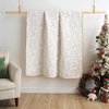 image:imageGreenland Home Novelty Holiday Reversible Matelass Throw Blanket 50 x 60 inches SnowflakesReindeer Games