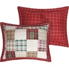 image:imageGreenland Home Oxford 100 Cotton Quilt Set 3Piece FullQueen RedRed