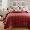 image:imageGreenland Home Oxford 100 Cotton Quilt Set 3Piece FullQueen RedRed