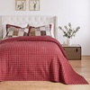 image:imageGreenland Home Oxford 100 Cotton Quilt Set 3Piece FullQueen RedRed