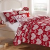 image:imageGreenland Home Novelty Holiday Reversible Matelass Coverlet Set 3Piece FullQueen SnowflakesLovebirds