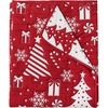 image:imageGreenland Home Novelty Holiday Reversible Matelass Throw Blanket 50 x 60 inches SnowflakesPeppermint Party