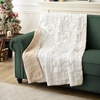 image:imageGreenland Home Novelty Holiday Reversible Matelass Throw Blanket 50 x 60 inches SnowflakesReindeer Games